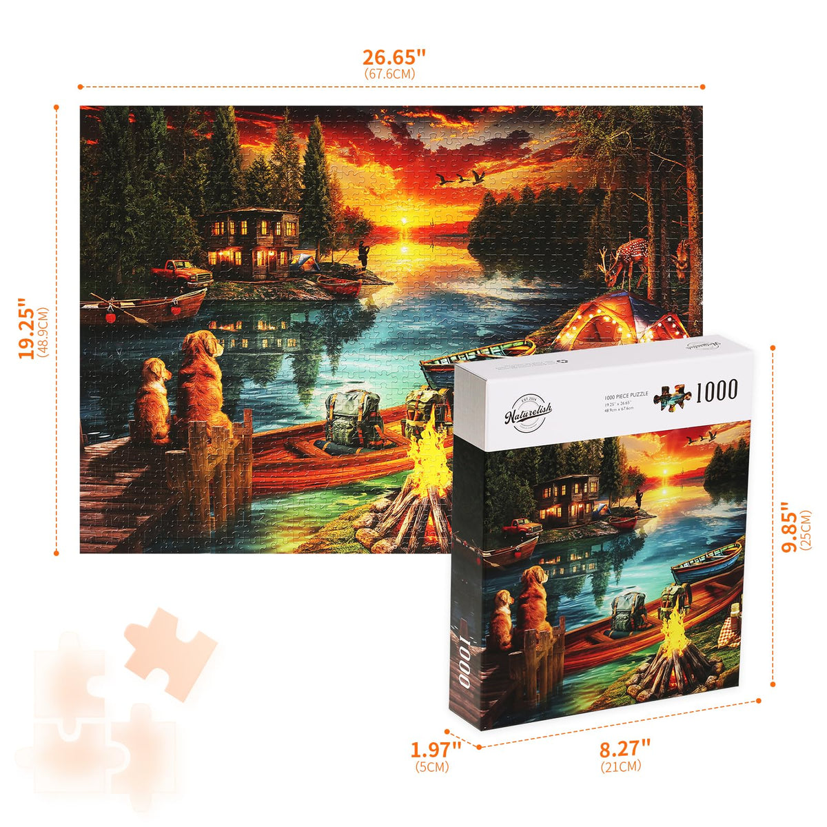 Naturelish gift-ready puzzle ideal for ages 14 plus, perfect for family evenings.