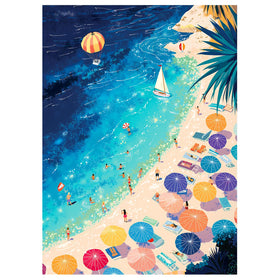 Naturelish jigsaw puzzle Summer blue sea beach image for relaxing family game nights