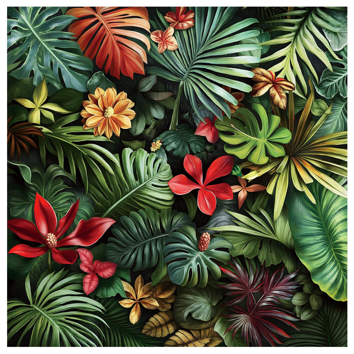 Naturelish Jigsaw Tropical Rainforest FernLeaf cover image showing vibrant wall art potential