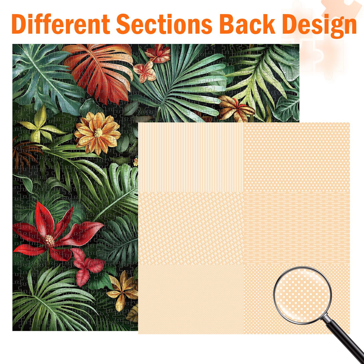 Naturelish Jigsaw Tropical Rainforest FernLeaf interlock demonstrates sturdy fit during assembly