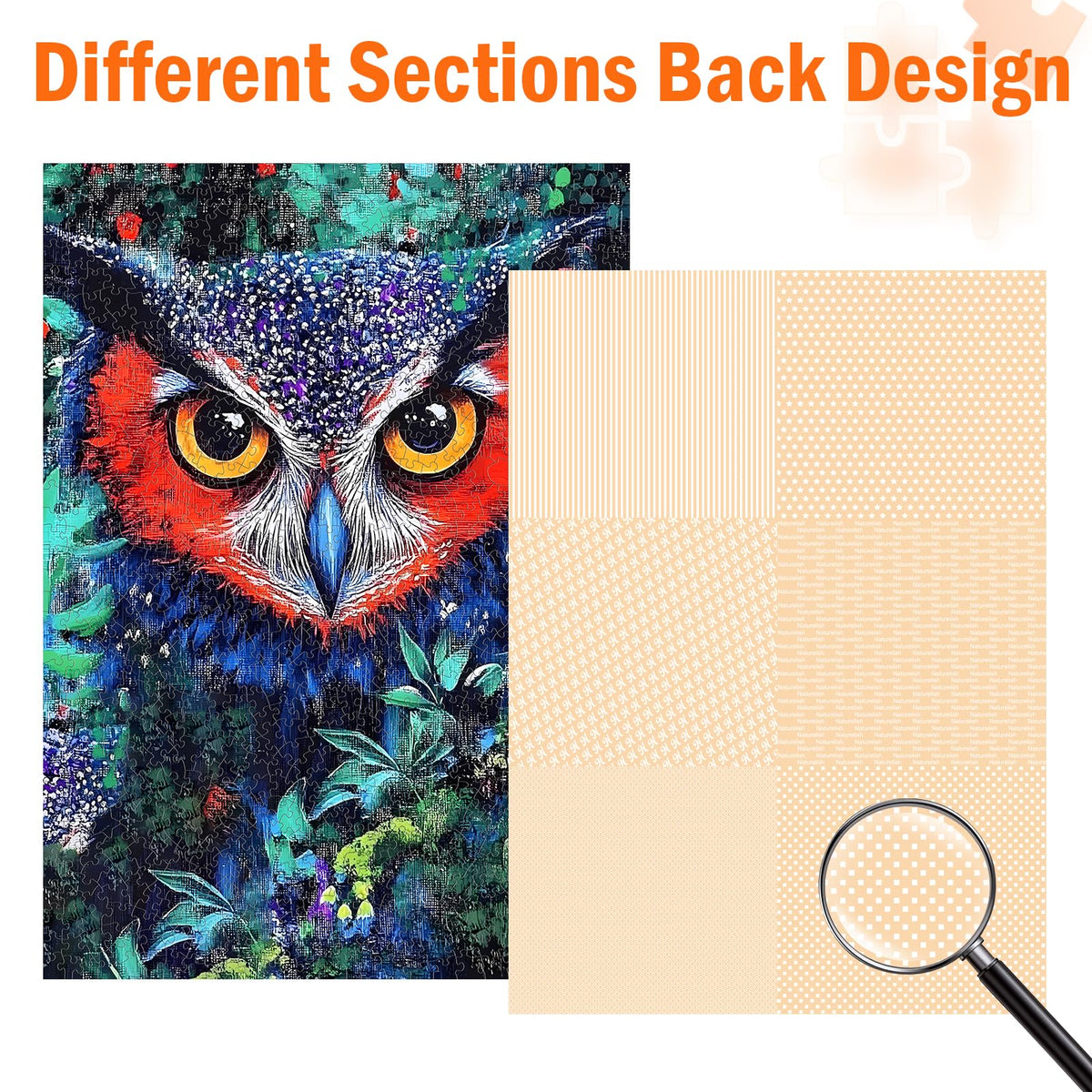 Naturelish Owl Puzzle poster-included helps guide accurate assembly