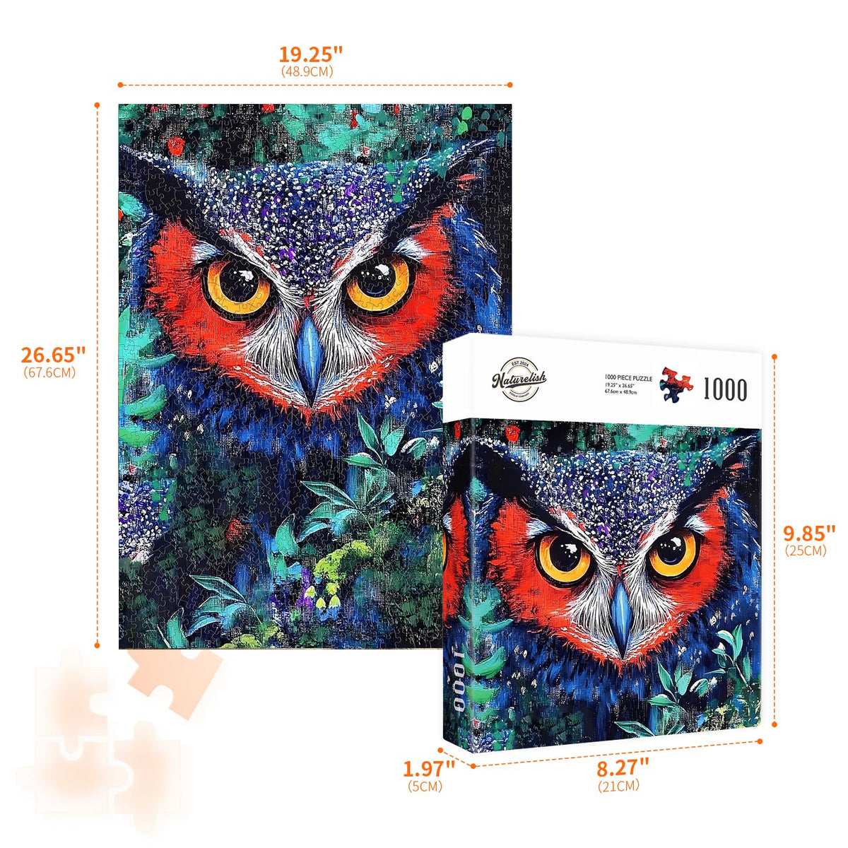 Naturelish Owl Puzzle finished wall decor adds charm to any room