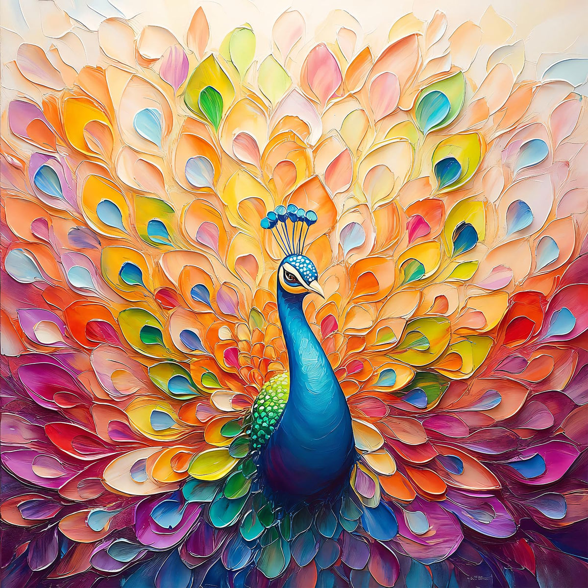 Naturelish Peacock puzzle back-color guide aids efficient sorting.
