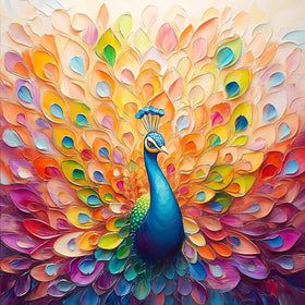 Naturelish Peacock puzzle back-color guide aids efficient sorting.
