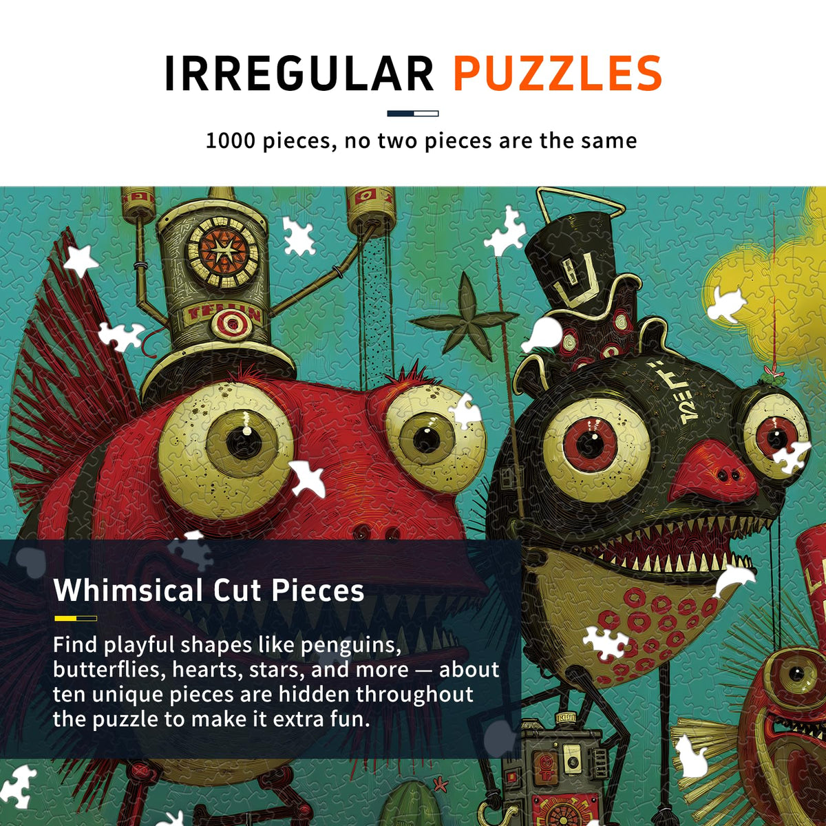 Naturelish puzzle has a matte embossed finish reducing glare