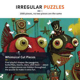 Naturelish puzzle has a matte embossed finish reducing glare