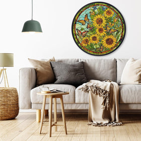 Naturelish round puzzle with 25.6-inch diameter for group play