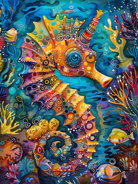 Naturelish seahorse puzzle vibrant underwater scene enhances focus and relaxation