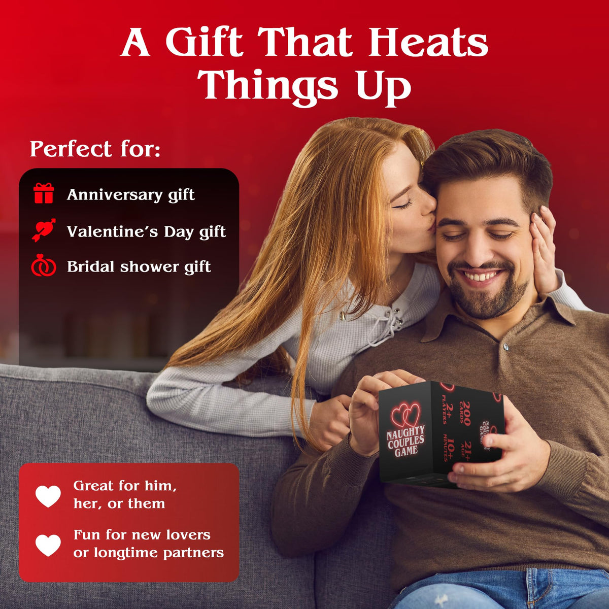 Naughty Couples Game gift packaging perfect for anniversaries