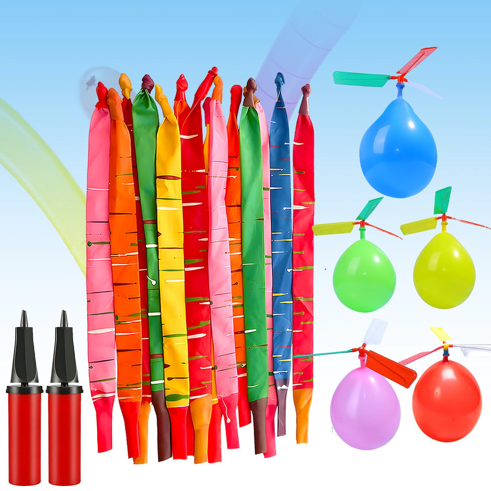 Nautydaddy rocket balloons whistle and fly during outdoor play