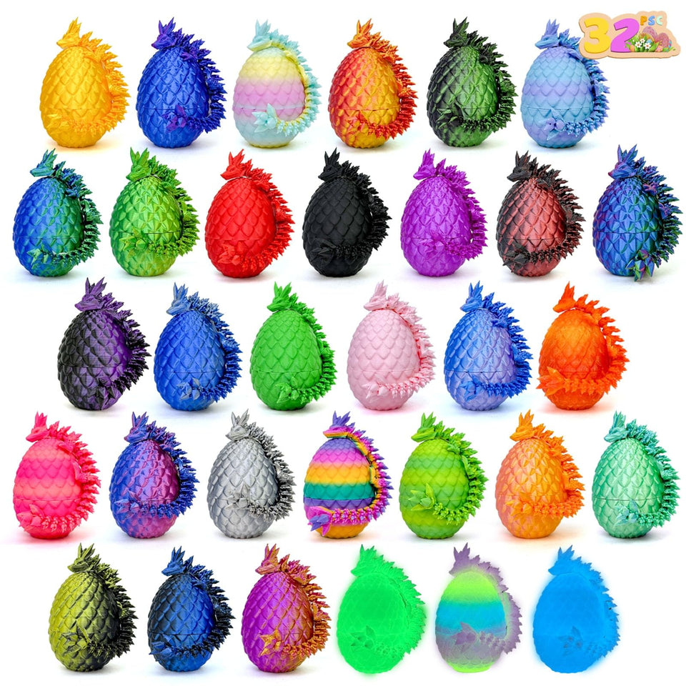 Navoxa 32pcs 3D Dragon Eggs pack for desktop decoration and Easter gifting.