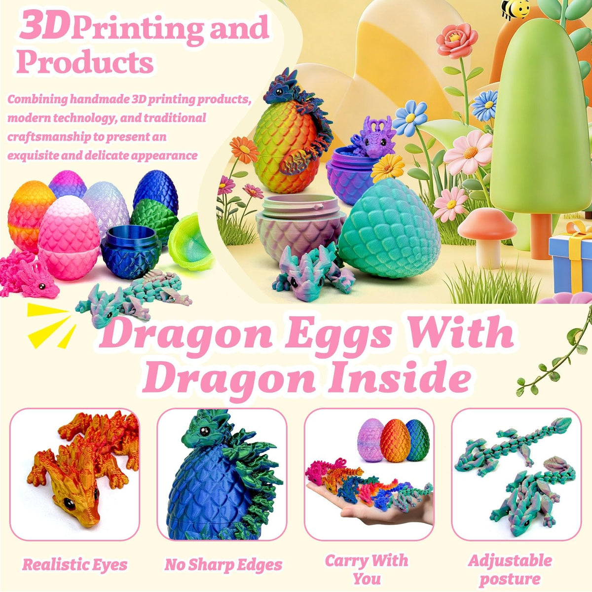 Navoxa dragon eggs show detailed 3D-print texture and durable finish