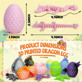 Navoxa dragon-inside articulated toy inside the egg for interactive play.