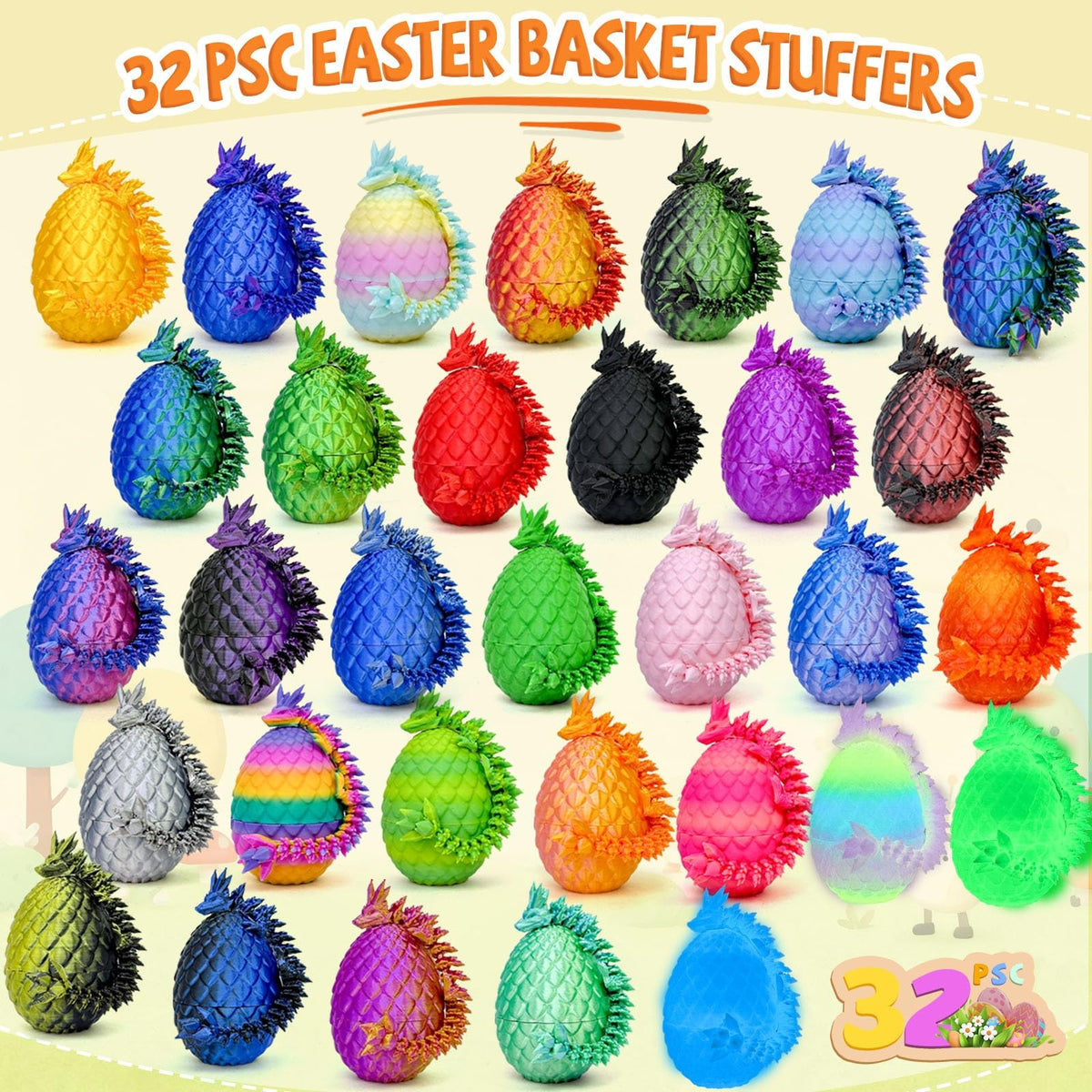 Navoxa pre-filled Easter dragon egg ready for immediate display.