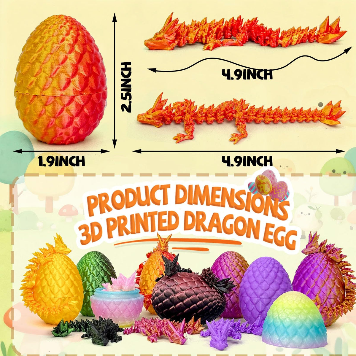 Navoxa prefixed Easter egg with a flexible dragon ready for play