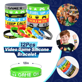 naygnahz video game party favors silicone wristbands with soft texture for kids.