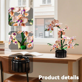 Nayihoop office desk orchid decor brings color to work space