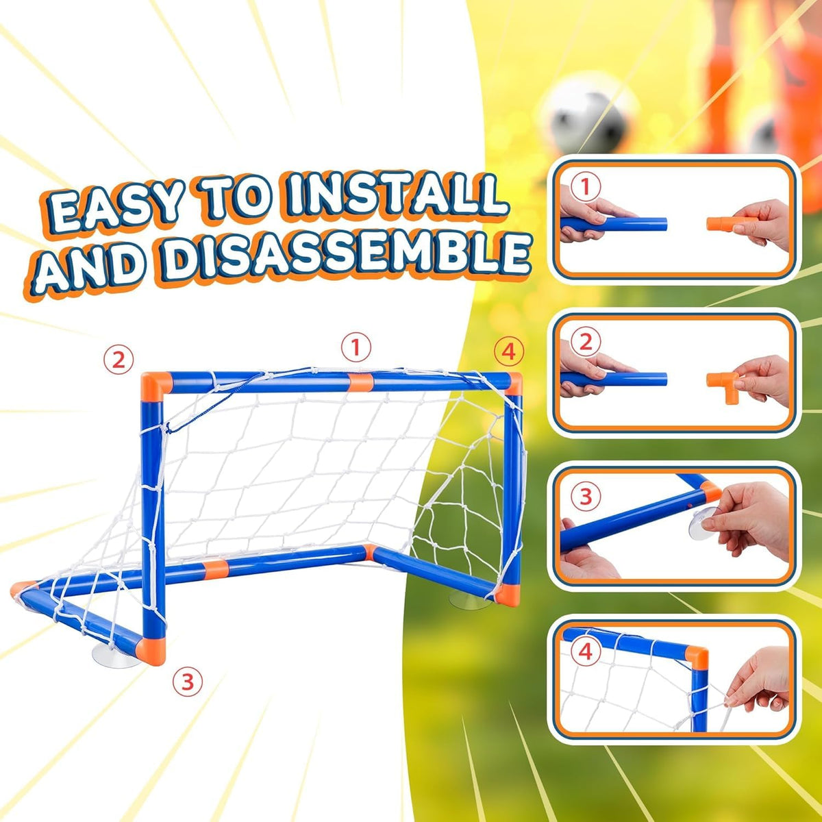 Nazano hockey sticks included for interactive play