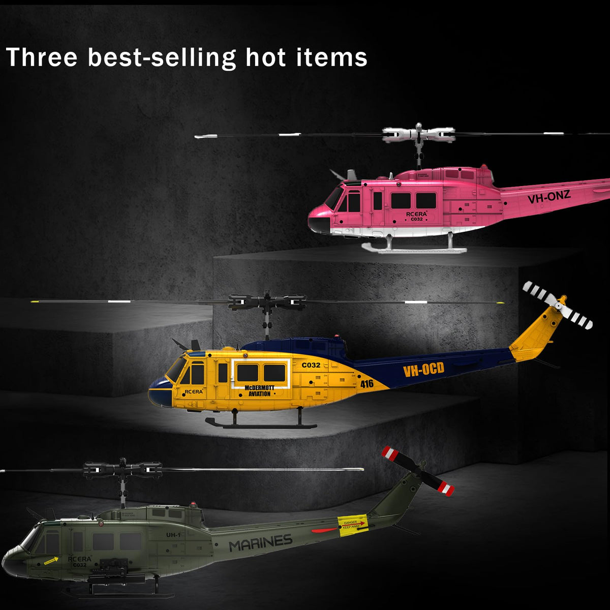 NBJIALIN RC ERA C032 Huey enables dynamic stability during advanced tricks.