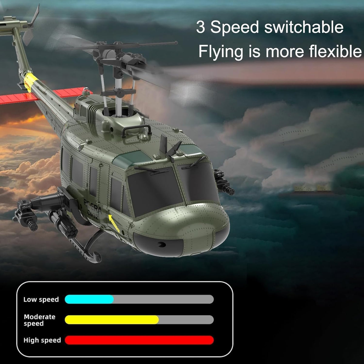 NBJIALIN RC ERA C032 Huey remote controller for precise maneuvering.