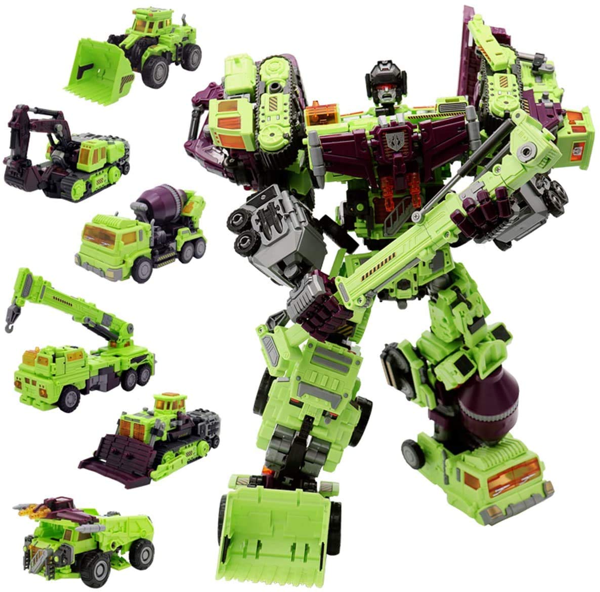 NBK Deformation Oversize Robot Devastator figure shown in green, a bold toy for imaginative play.