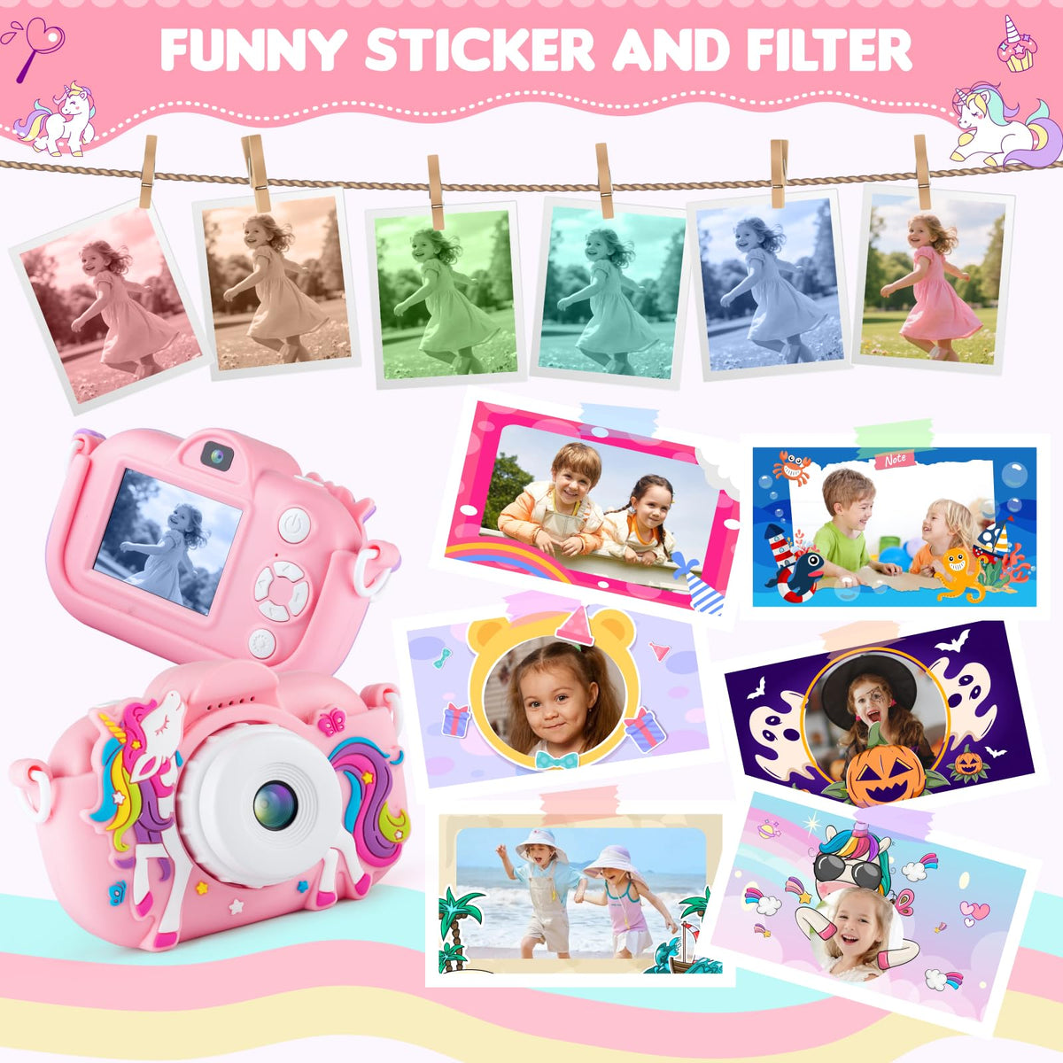 NBKLS Kids Camera 16x zoom feature highlights distant detail