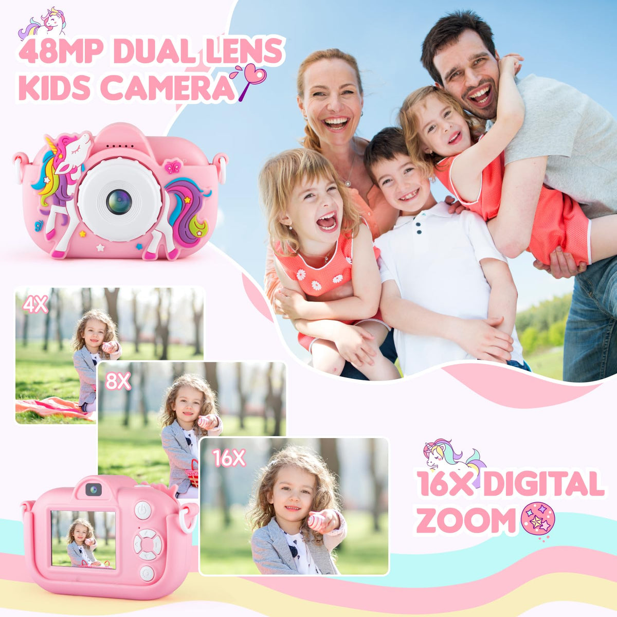 NBKLS Kids Camera includes 32GB SD card preinstalled