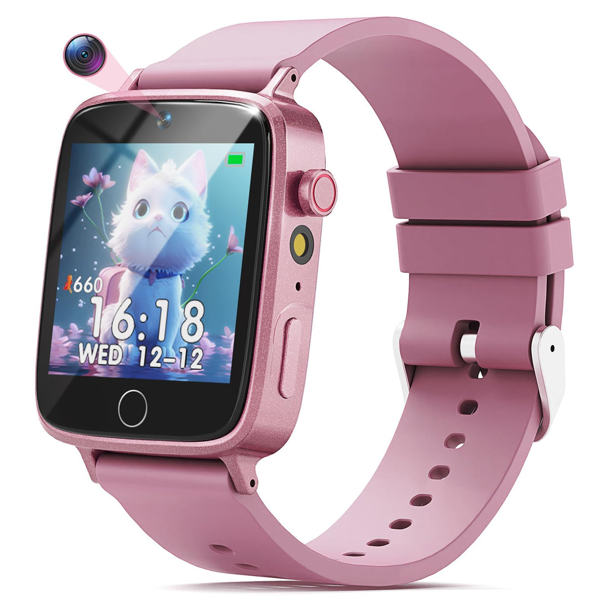 NBKLS Kids Watch with HD touch screen for girls, bright visuals for easy learning.
