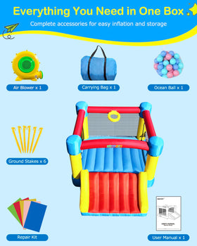 NBSPORT inflatable bounce house blower unit, steady inflation for reliable use.