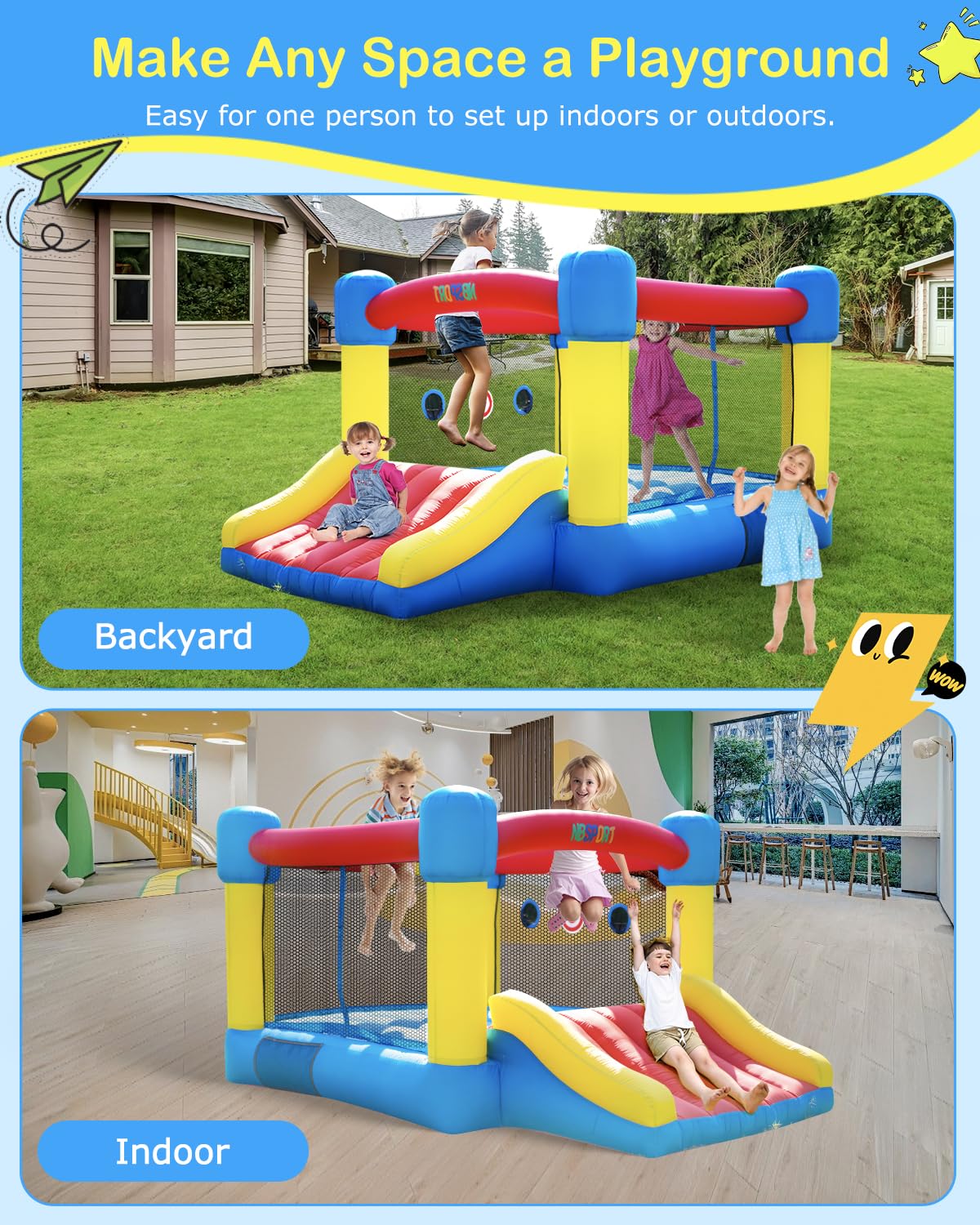 NBSPORT bounce house storage bag and accessories, easy packing.