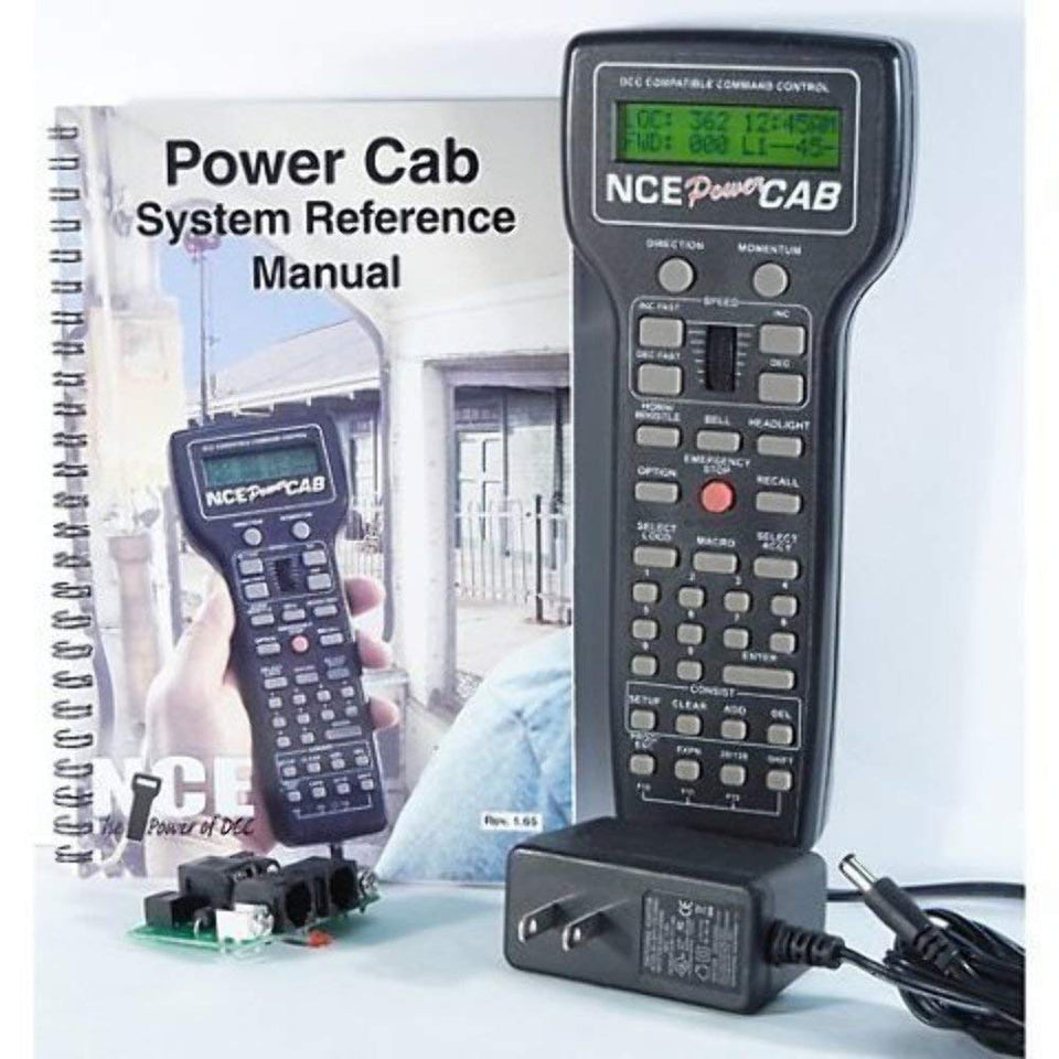 NCE Power Cab DCC starter set box front view for easy model railroading setup