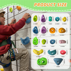 NEATATOU kid-friendly climbing kit for versatile wall setups