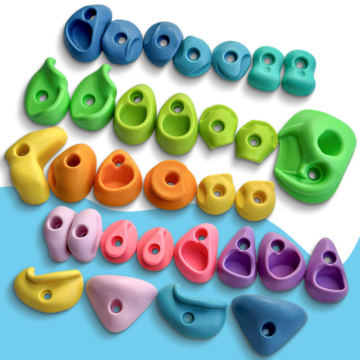 NEATATOU rock wall holds with hardware included for quick assembly and secure mounting