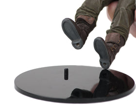 Peg design on NECA stand fits a figure's foot for stable posing