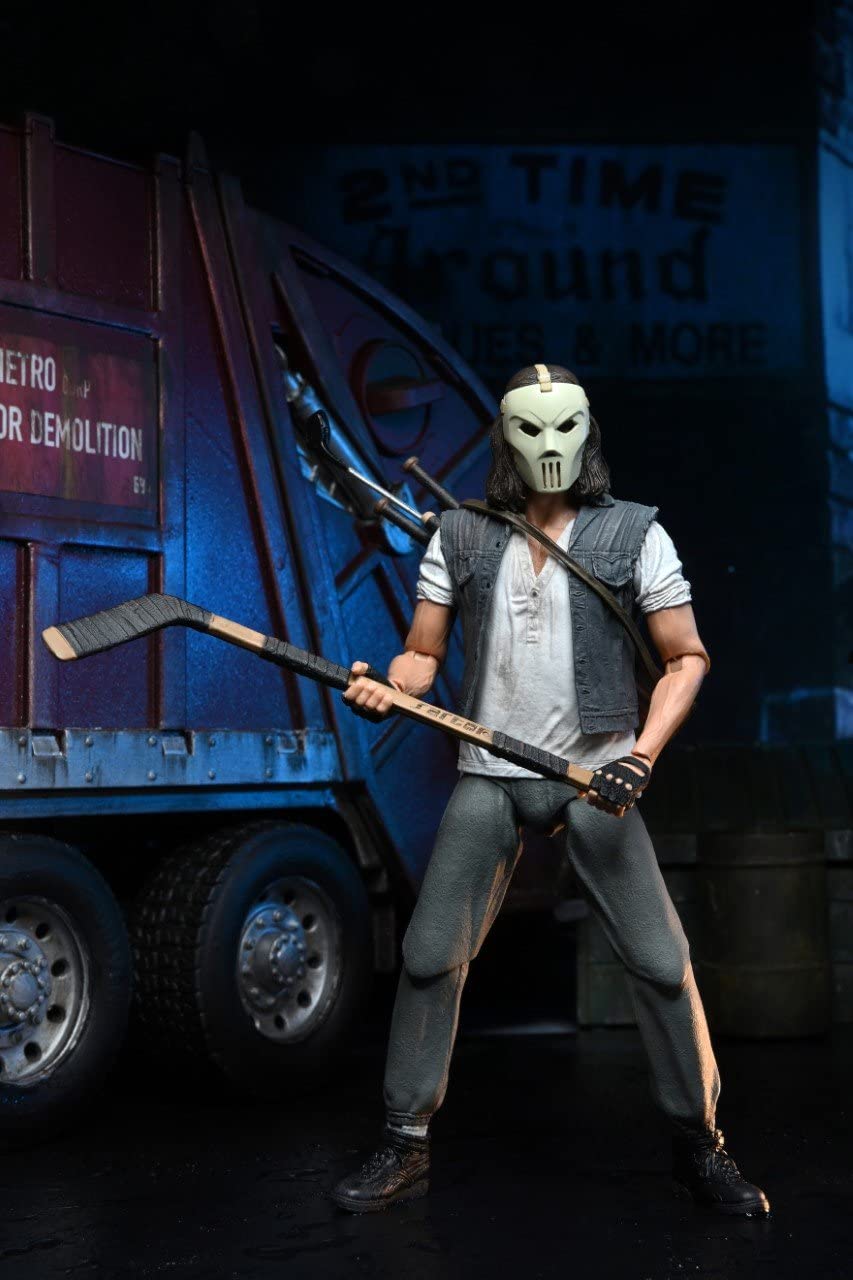 NECA Casey Jones figure posed with golf club for dynamic action poses