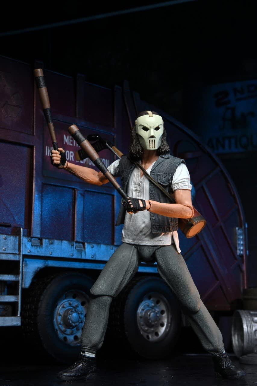 NECA Casey Jones figure in window box packaging for shelf display