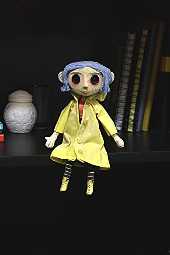 NECA Coraline doll showing hidden armature for posing arms and legs