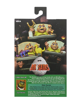 NECA Baby Sinclair figure with interchangeable head for versatile posing.