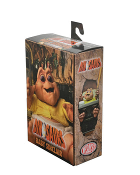 NECA Baby Sinclair figure showing three pairs of hands for expressive poses.