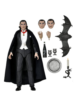 NECA Dracula Ultimate Transylvania 7-Inch figure with expressive Bela Lugosi likeness for collector display.