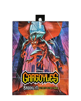 NECA Gargoyles Brooklyn Ultimate figure in box front for display-ready presentation