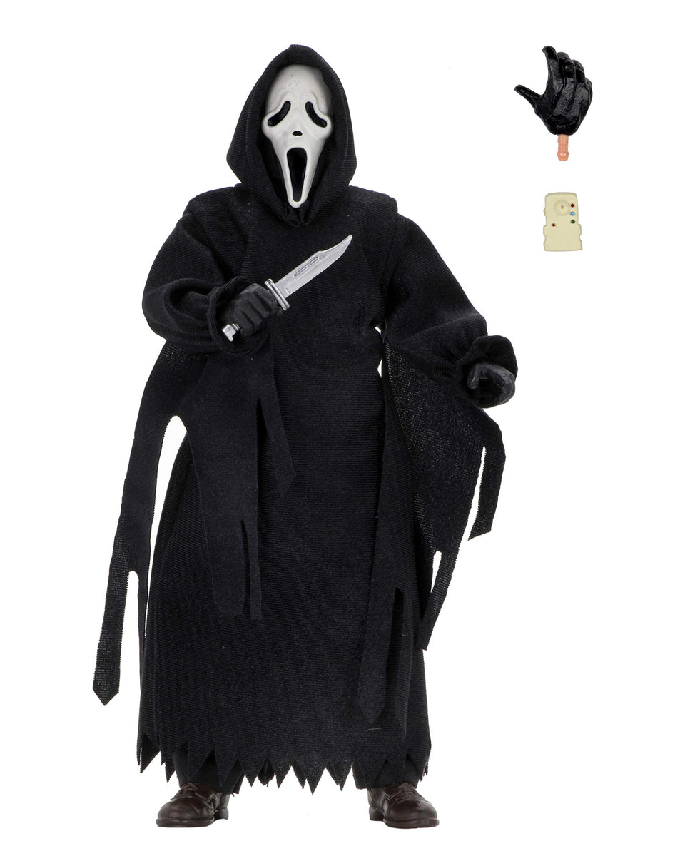 NECA Ghost Face 8-inch clothed figure with poseable joints for display.