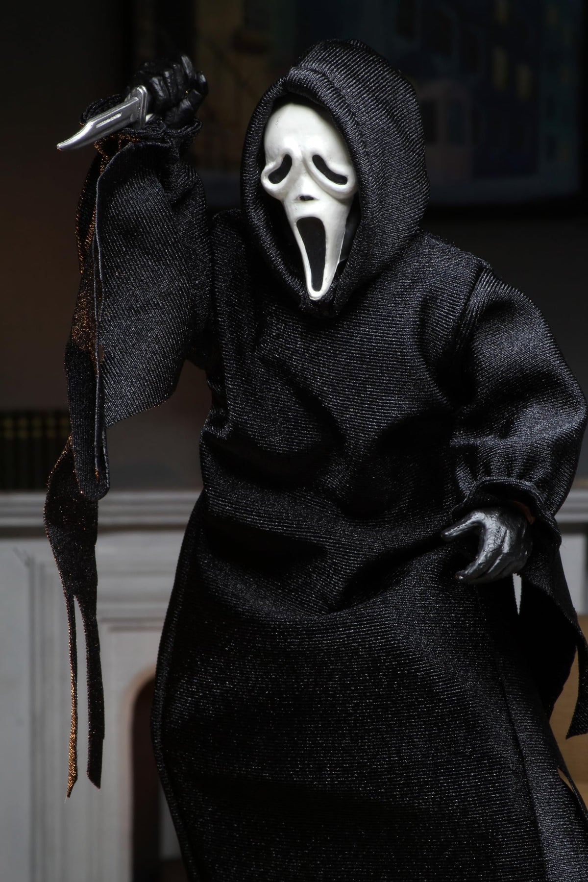 NECA Ghost Face includes signature knife for completion.