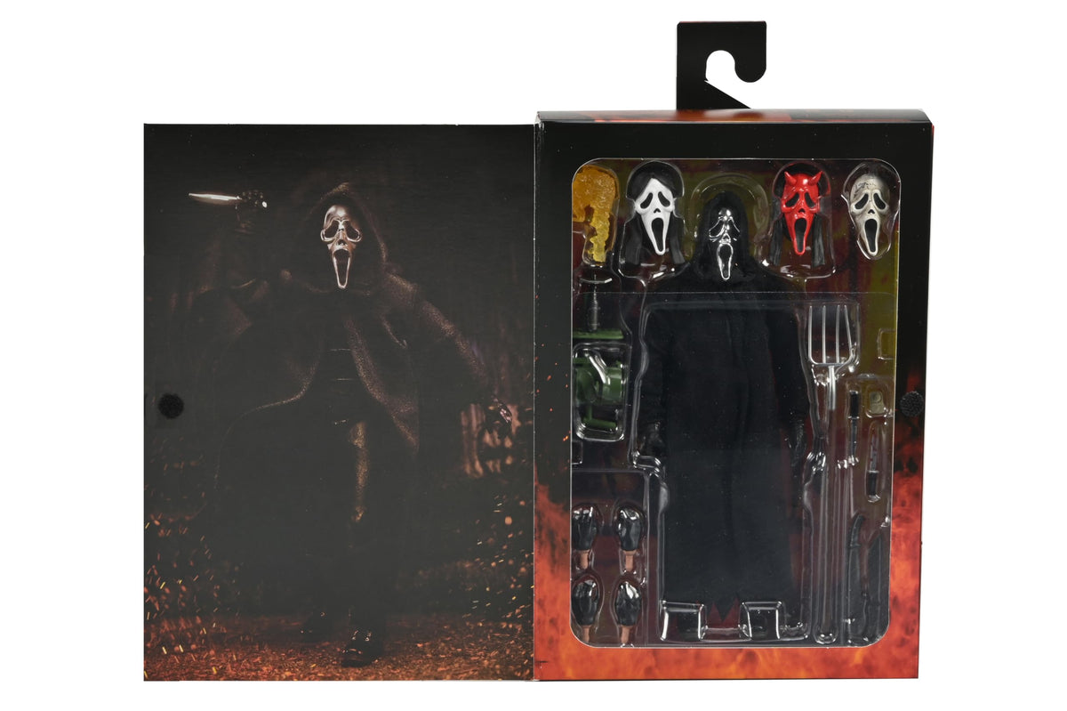 Chrome mask detail on NECA Ghost Face Ultimate Inferno figure