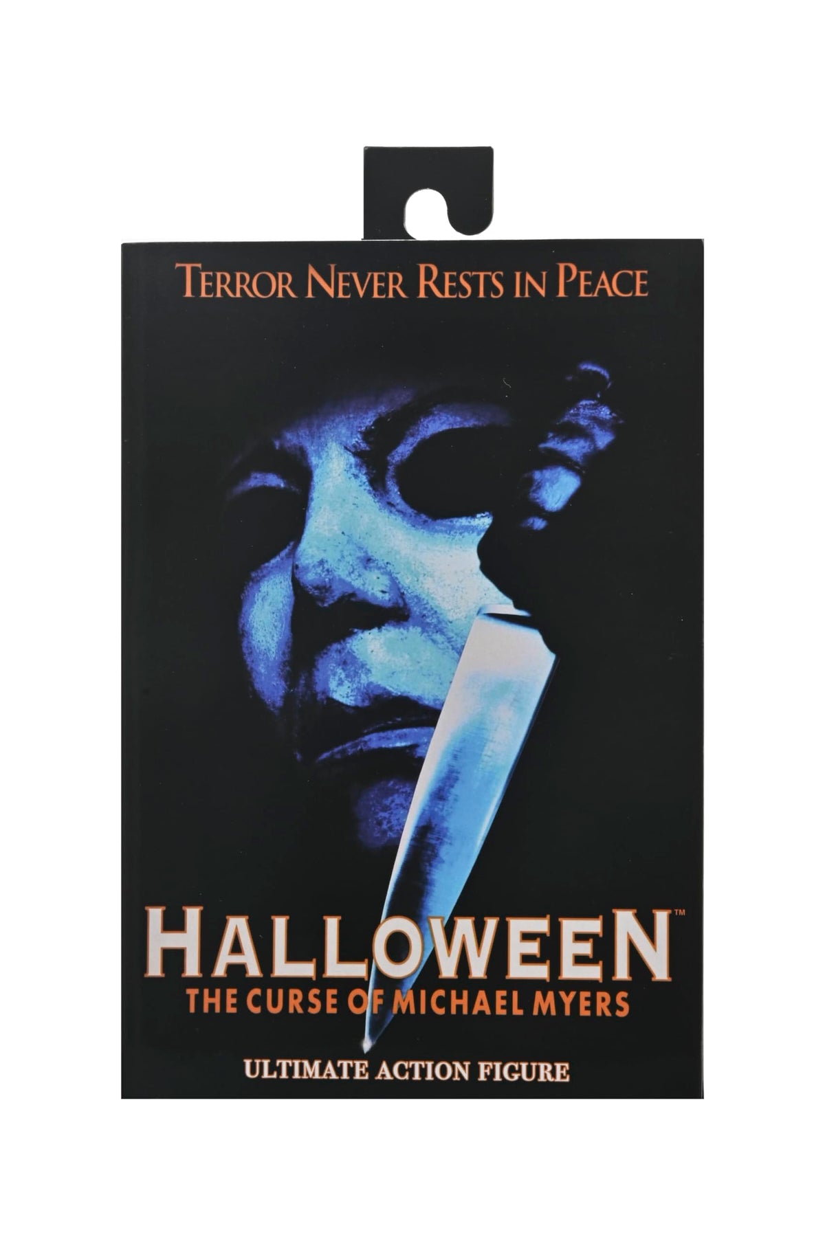 NECA Michael Myers figure with interchangeable heads for customizable display.