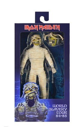 NECA Iron Maiden Mummy Eddie 8in clothed front view for display and collection.