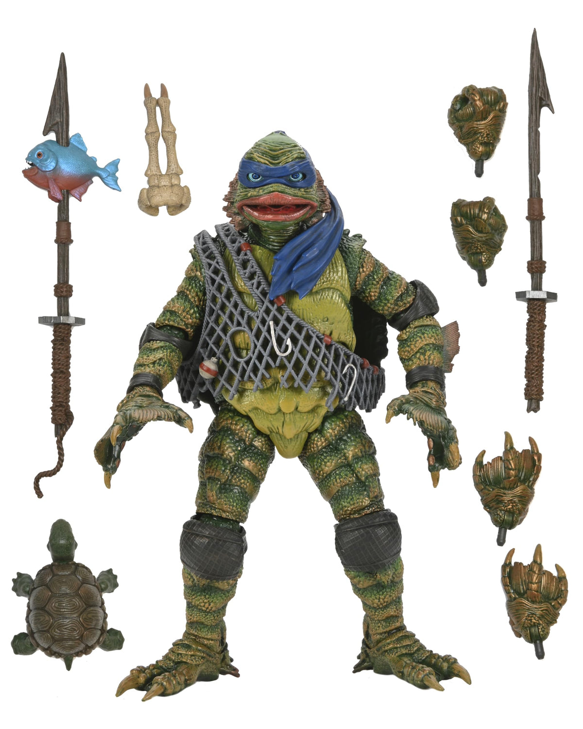 NECA Leonardo Creature figure with pet turtle for storytelling display