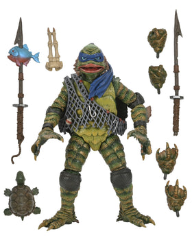 NECA Leonardo Creature figure with pet turtle for storytelling display