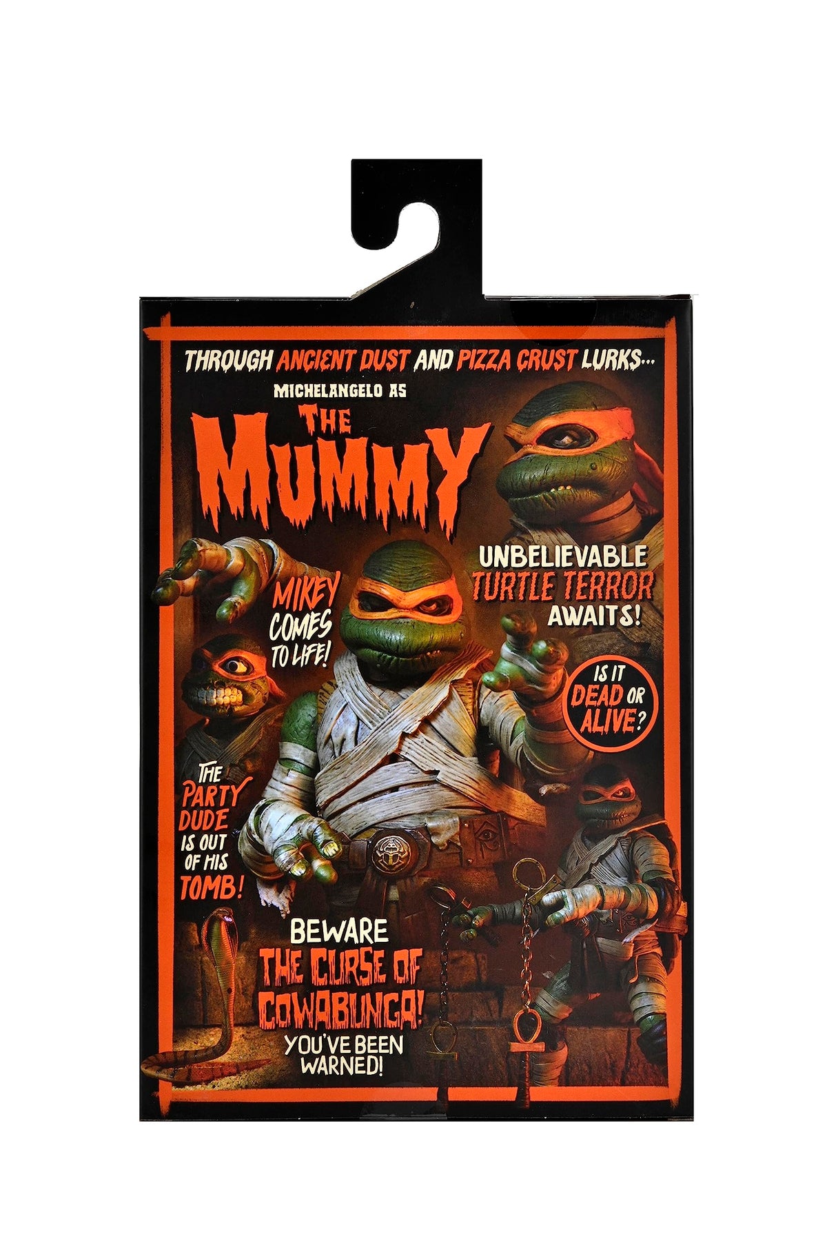 NECA Michelangelo mummy with ankh nunchuks showcases authentic crossover accessory