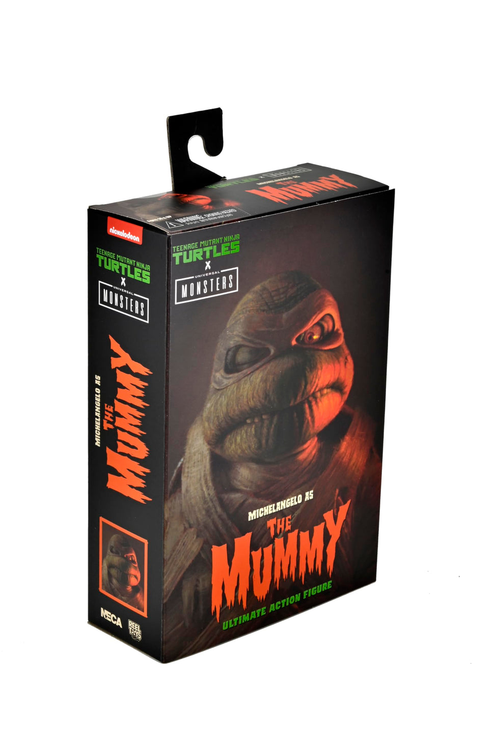 NECA Michelangelo as The Mummy front view highlights articulation and dynamic mummy look